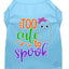 Halloween Pet Dog & Cat Shirt Screen Printed, "Too Cute To Spook - Girly Ghost"