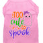 Halloween Pet Dog & Cat Shirt Screen Printed, "Too Cute To Spook - Girly Ghost"