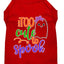 Halloween Pet Dog & Cat Shirt Screen Printed, "Too Cute To Spook - Girly Ghost"