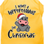 Christmas Pet Dog & Cat Shirt Screen Printed, "I Want A Hippopotamus For Christmas"