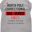 Christmas Pet Dog & Cat Shirt Screen Printed, "North Pole Correctional"