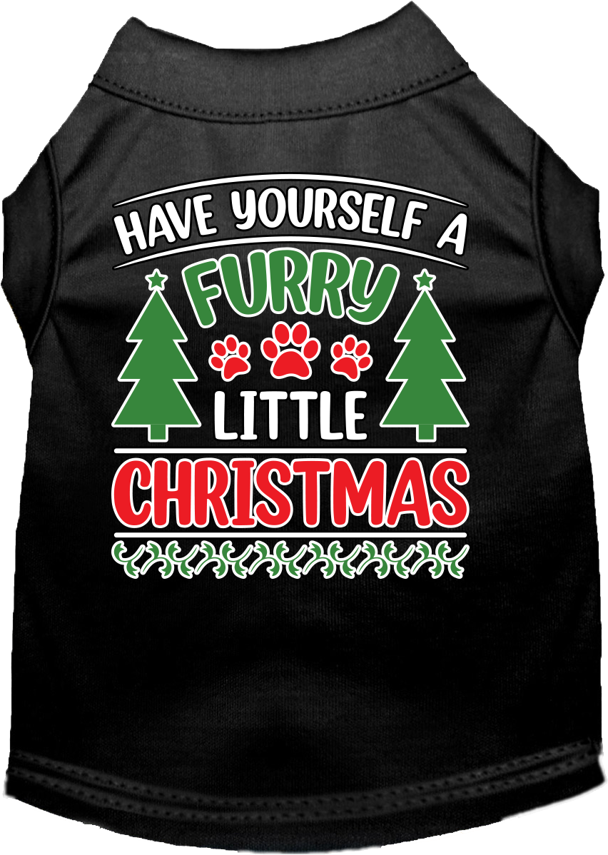 Christmas Pet Dog & Cat Shirt Screen Printed, "Have Yourself A Furry Little Christmas"