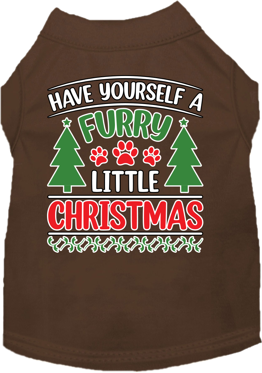 Christmas Pet Dog & Cat Shirt Screen Printed, "Have Yourself A Furry Little Christmas"