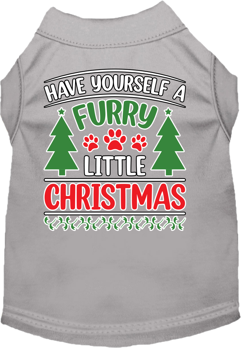 Christmas Pet Dog & Cat Shirt Screen Printed, "Have Yourself A Furry Little Christmas"