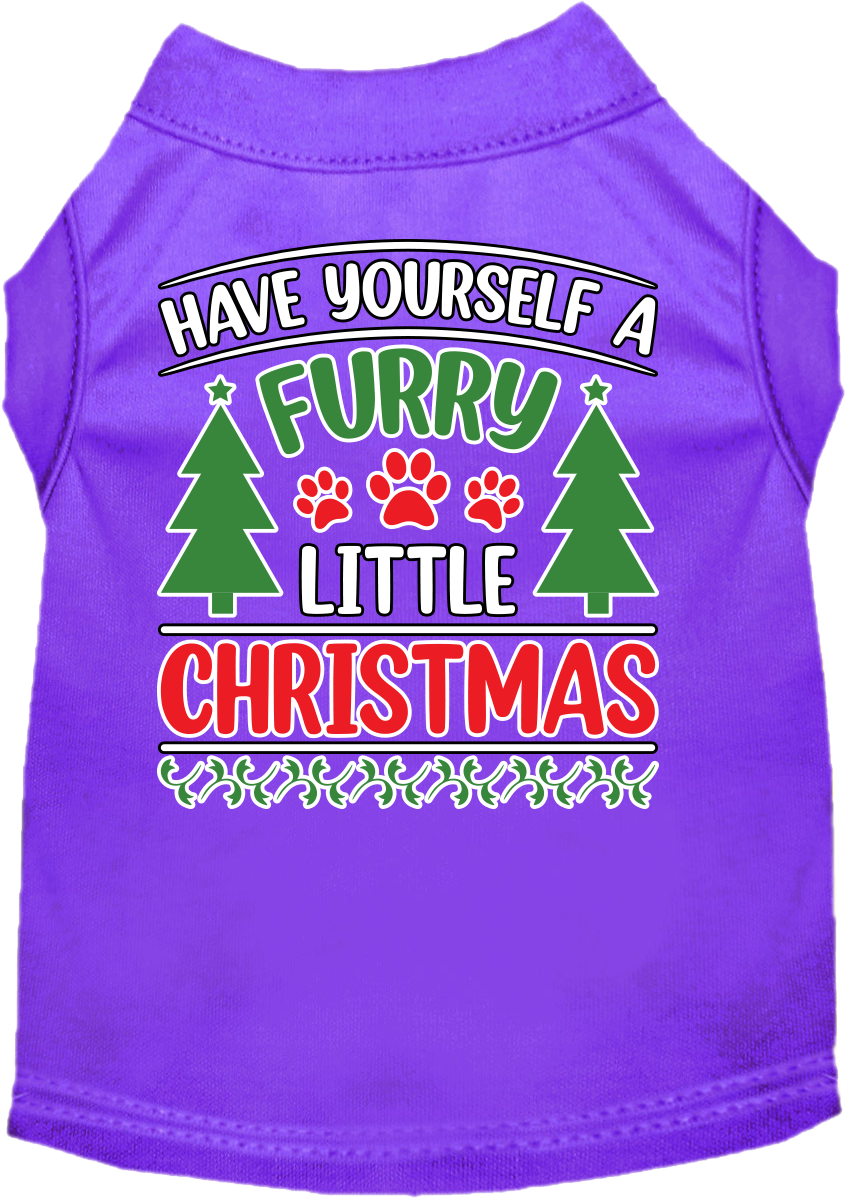 Christmas Pet Dog & Cat Shirt Screen Printed, "Have Yourself A Furry Little Christmas"