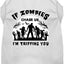 Halloween Pet Dog & Cat Shirt Screen Printed, "If Zombies Chase Us, I'm Tripping You"