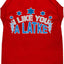 Hanukkah Pet Dog and Cat Shirt Screen Printed, "I Like You A Latke"