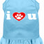 Dog Dress, Screen Printed, "I Heart You"