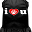 Dog Dress, Screen Printed, "I Heart You"