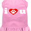 Dog Dress, Screen Printed, "I Heart You"