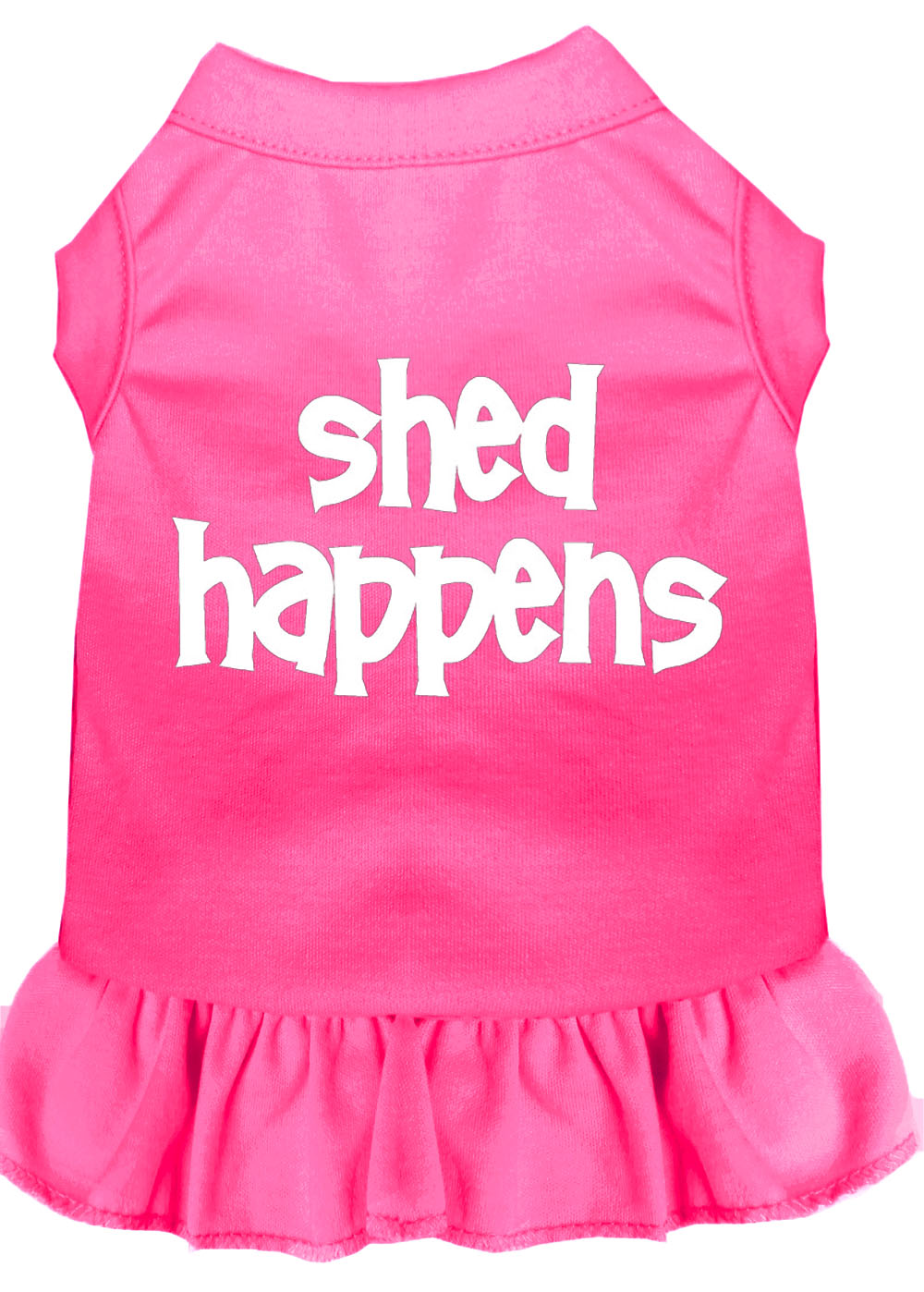 Dog Dress, Pet Dog & Cat Dress Screen Printed, "Shed Happens"