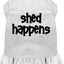 Dog Dress, Pet Dog & Cat Dress Screen Printed, "Shed Happens"