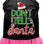 Christmas Pet Dog & Cat Dress Screen Printed, "Don't Tell Santa"