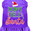 Christmas Pet Dog & Cat Dress Screen Printed, "Don't Tell Santa"