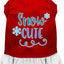 Dog Dress, Pet Dog & Cat Dress Screen Printed, "Snow Cute"