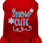 Dog Dress, Pet Dog & Cat Dress Screen Printed, "Snow Cute"