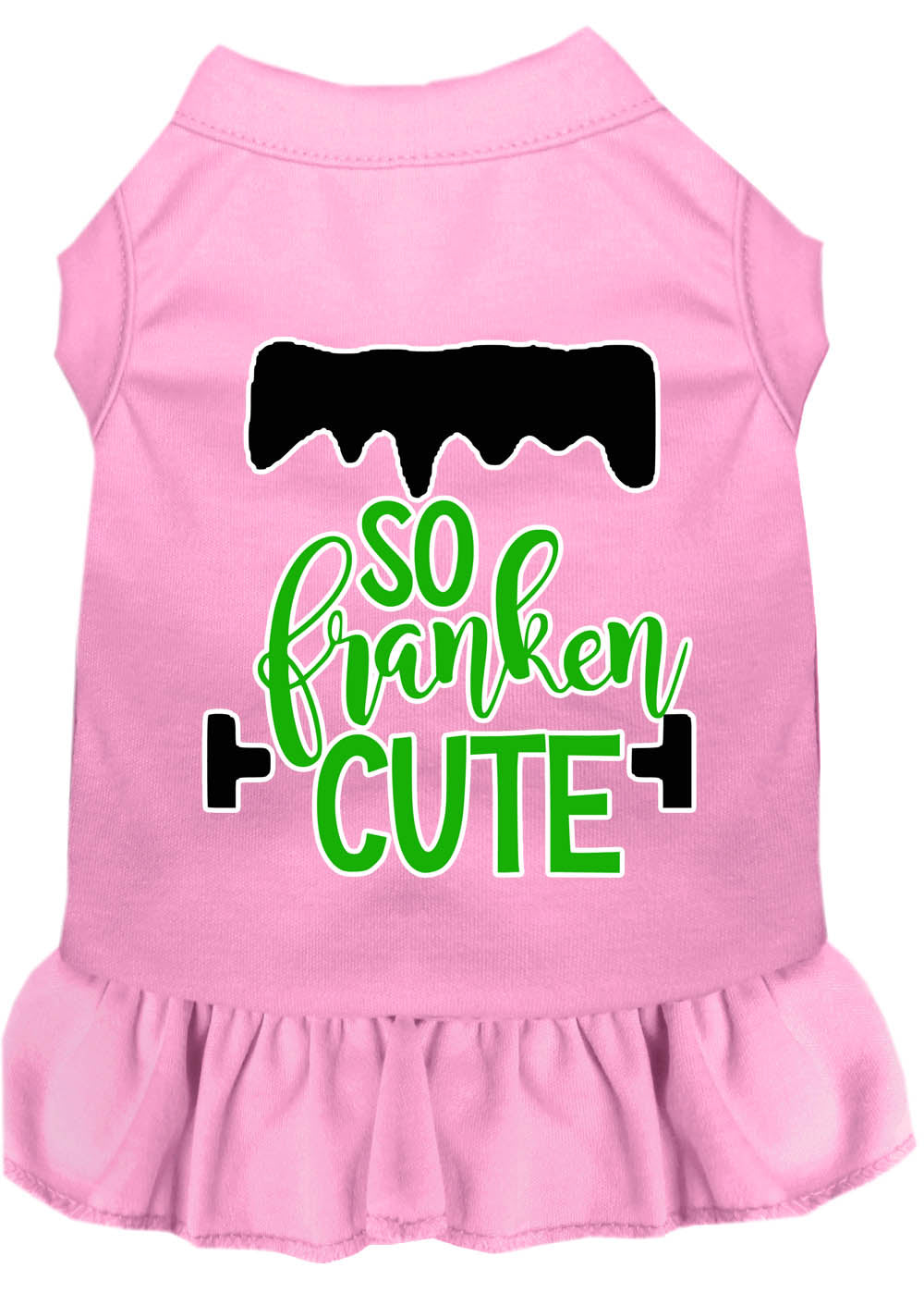 Halloween Pet Dog & Cat Dress Screen Printed, "So Franken Cute"