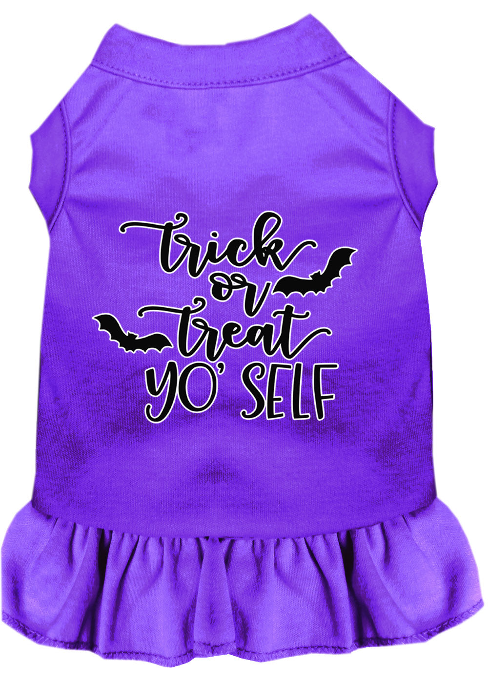 Halloween Pet Dog & Cat Dress Screen Printed, "Trick Or Treat Yo' Self"