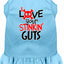 Dog Dress, Pet Dog & Cat Dress Screen Printed, "Love Your Stinkin Guts"