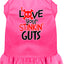 Dog Dress, Pet Dog & Cat Dress Screen Printed, "Love Your Stinkin Guts"