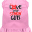 Dog Dress, Pet Dog & Cat Dress Screen Printed, "Love Your Stinkin Guts"