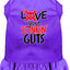 Dog Dress, Pet Dog & Cat Dress Screen Printed, "Love Your Stinkin Guts"