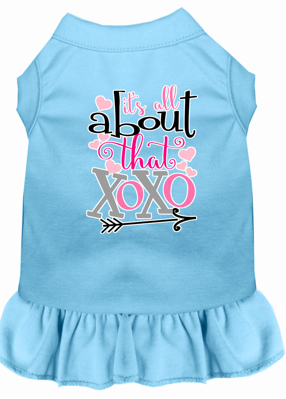 Dog Dress, Pet Dog & Cat Dress Screen Printed, "All About That XOXO"