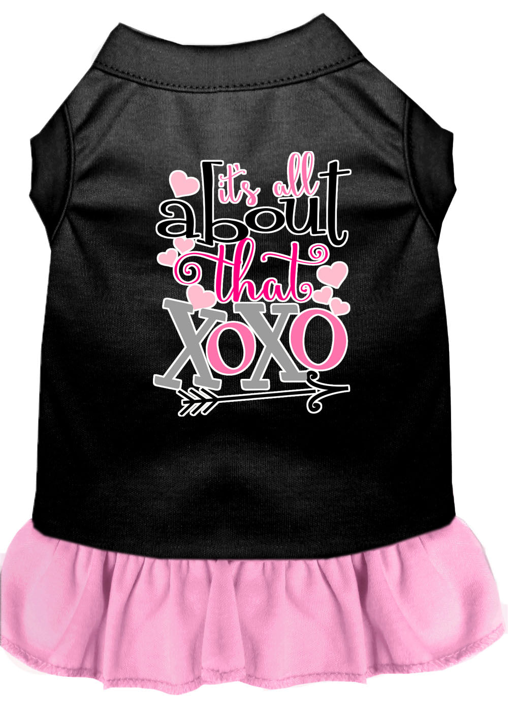 Dog Dress, Pet Dog & Cat Dress Screen Printed, "All About That XOXO"