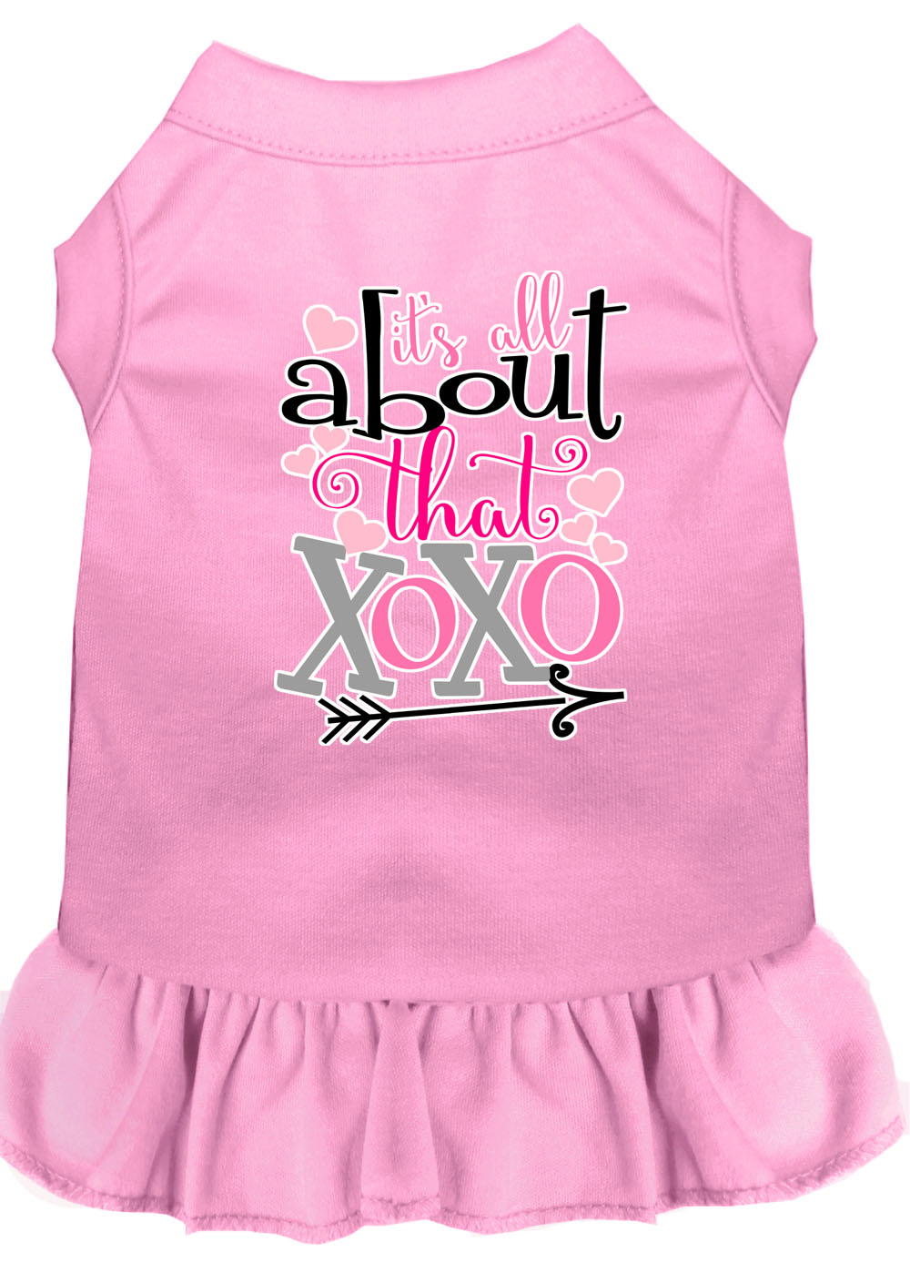 Dog Dress, Pet Dog & Cat Dress Screen Printed, "All About That XOXO"