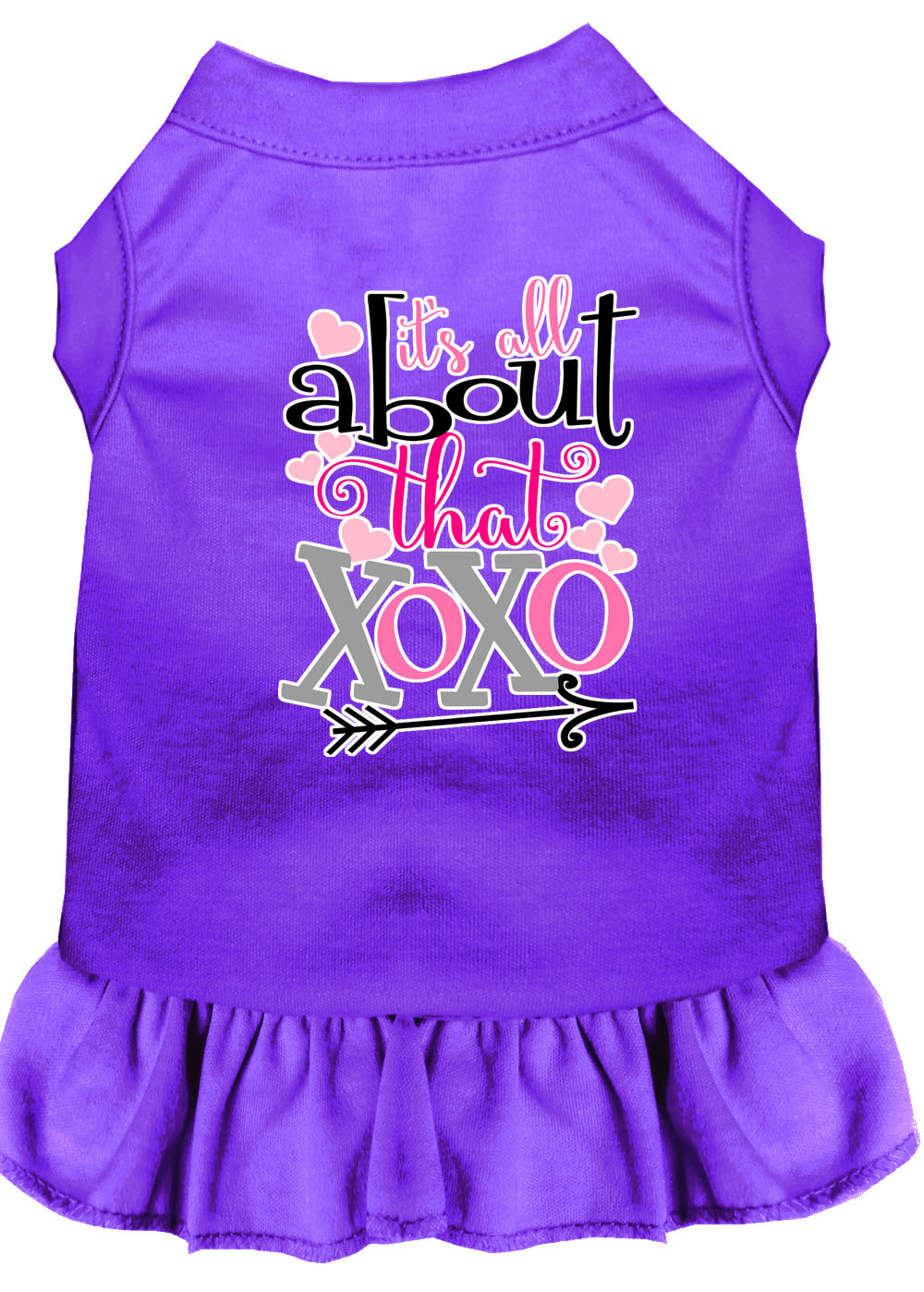 Dog Dress, Pet Dog & Cat Dress Screen Printed, "All About That XOXO"