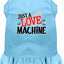 Dog Dress, Pet Dog & Cat Dress Screen Printed, "Just A Love Machine"