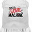 Dog Dress, Pet Dog & Cat Dress Screen Printed, "Just A Love Machine"