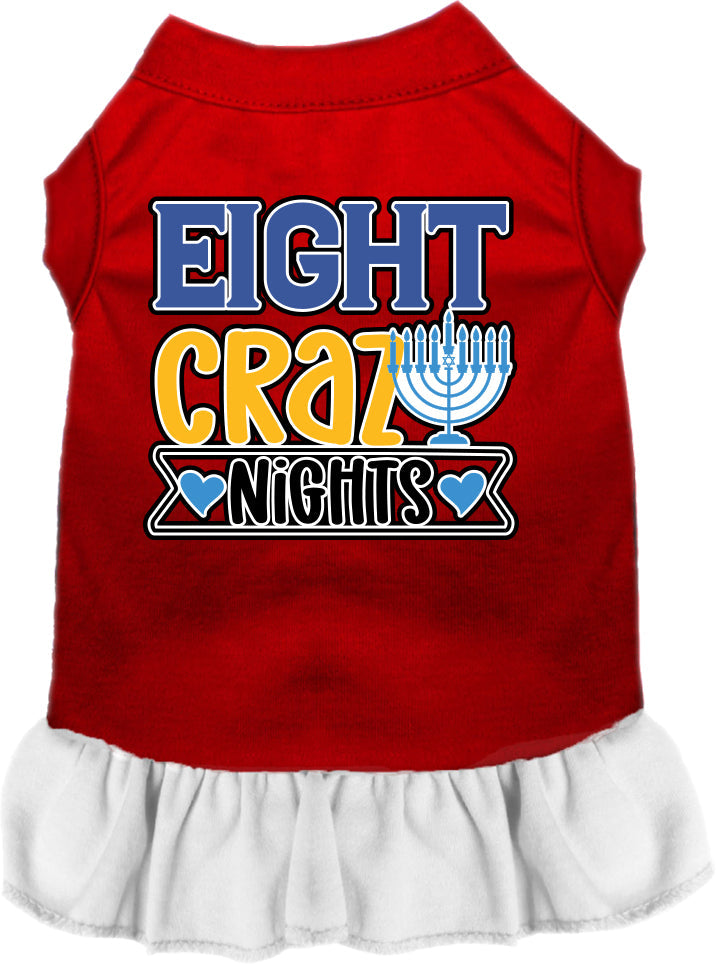 Hanukkah Pet, Dog and Cat Dress Screen Printed, "Eight Crazy Nights"