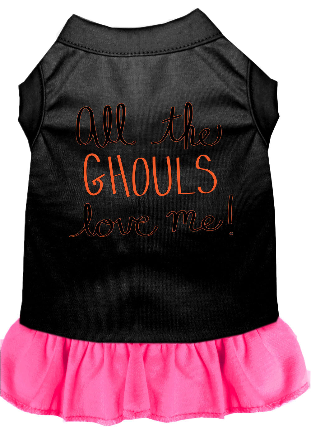 Halloween Pet, Dog & Cat Dress Screen Printed, "All The Ghouls Love Me"