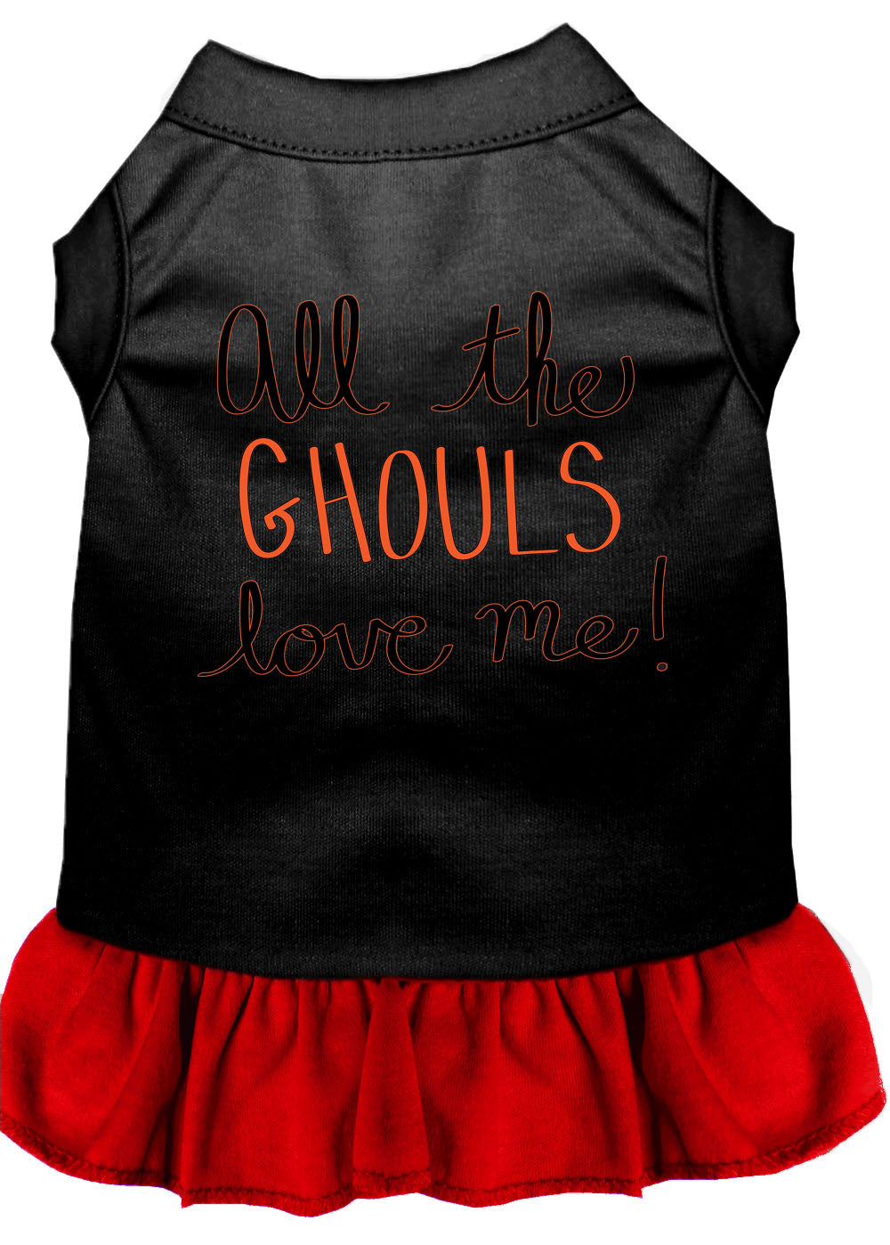 Halloween Pet, Dog & Cat Dress Screen Printed, "All The Ghouls Love Me"