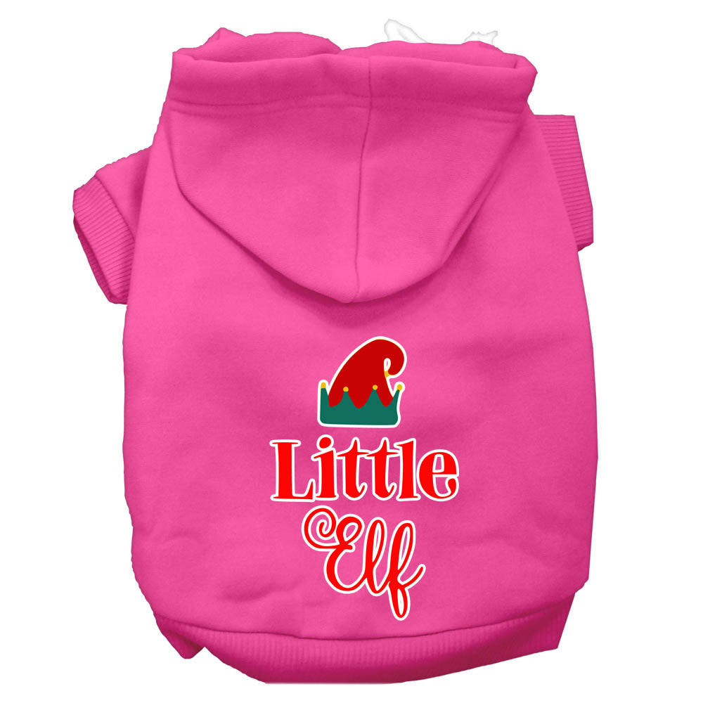 Christmas Pet Dog & Cat Hoodie Screen Printed, "Little Elf"