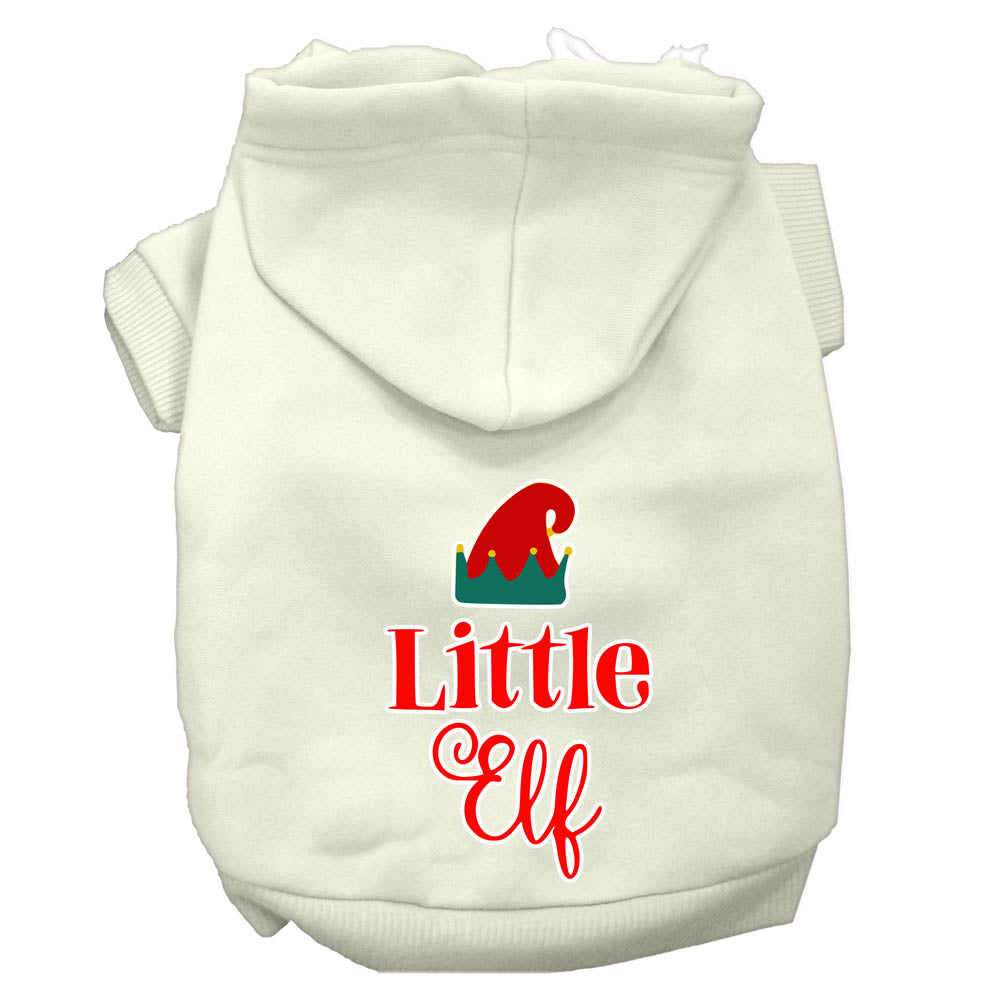 Christmas Pet Dog & Cat Hoodie Screen Printed, "Little Elf"