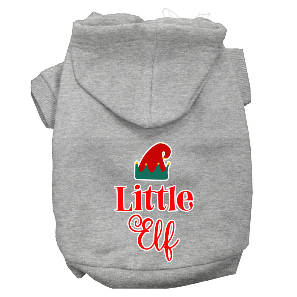 Christmas Pet Dog & Cat Hoodie Screen Printed, "Little Elf"