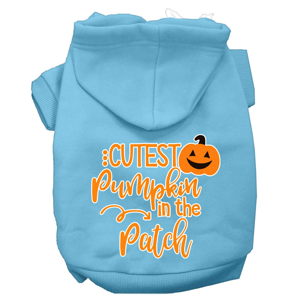 Halloween Pet, Dog & Cat Hoodie Screen Printed, "Cutest Pumpkin In The Patch"