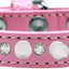 Pet and Dog Spike Collar, "Clear Crystals & White Spikes"�