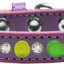 Pet and Dog Spike Collar, "Clear Crystals & Rainbow Spikes”