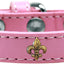 Dog, Puppy & Pet Widget Fashion  Collar, "Bronze Fleur De Lis"