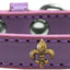 Dog, Puppy & Pet Widget Fashion  Collar, "Bronze Fleur De Lis"