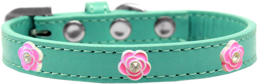 Dog, Puppy & Pet Widget Fashion  Collar, "Bright Pink Roses"