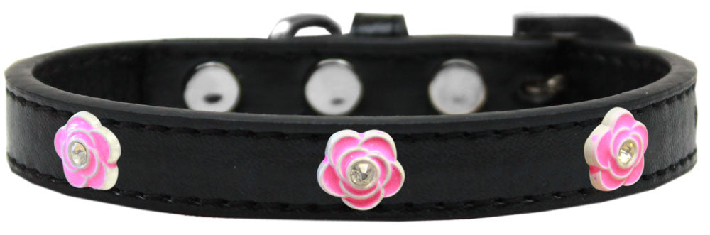 Dog, Puppy & Pet Widget Fashion  Collar, "Bright Pink Roses"