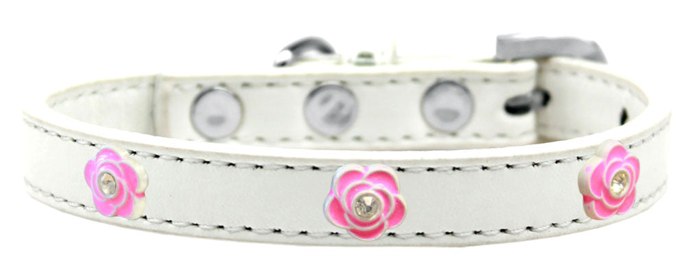 Dog, Puppy & Pet Widget Fashion  Collar, "Bright Pink Roses"