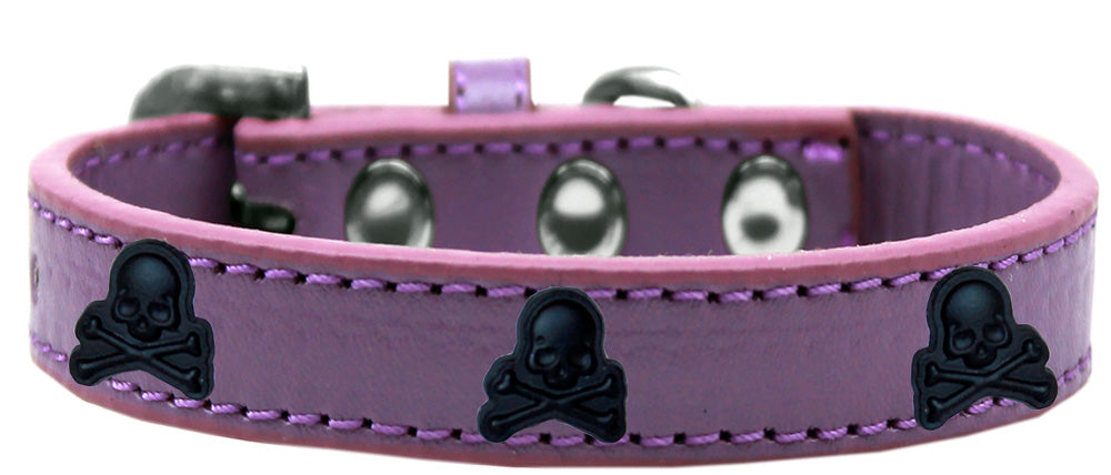 Dog, Puppy and Pet Widget Fashion Collar, "Black Skulls"