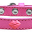 Dog, Puppy & Pet Widget Fashion  Collar, "Pink Glitter Lips"