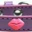 Dog, Puppy & Pet Widget Fashion  Collar, "Pink Glitter Lips"