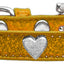 Dog, Puppy & Pet Widget Ice Cream Collar, "Silver Heart"